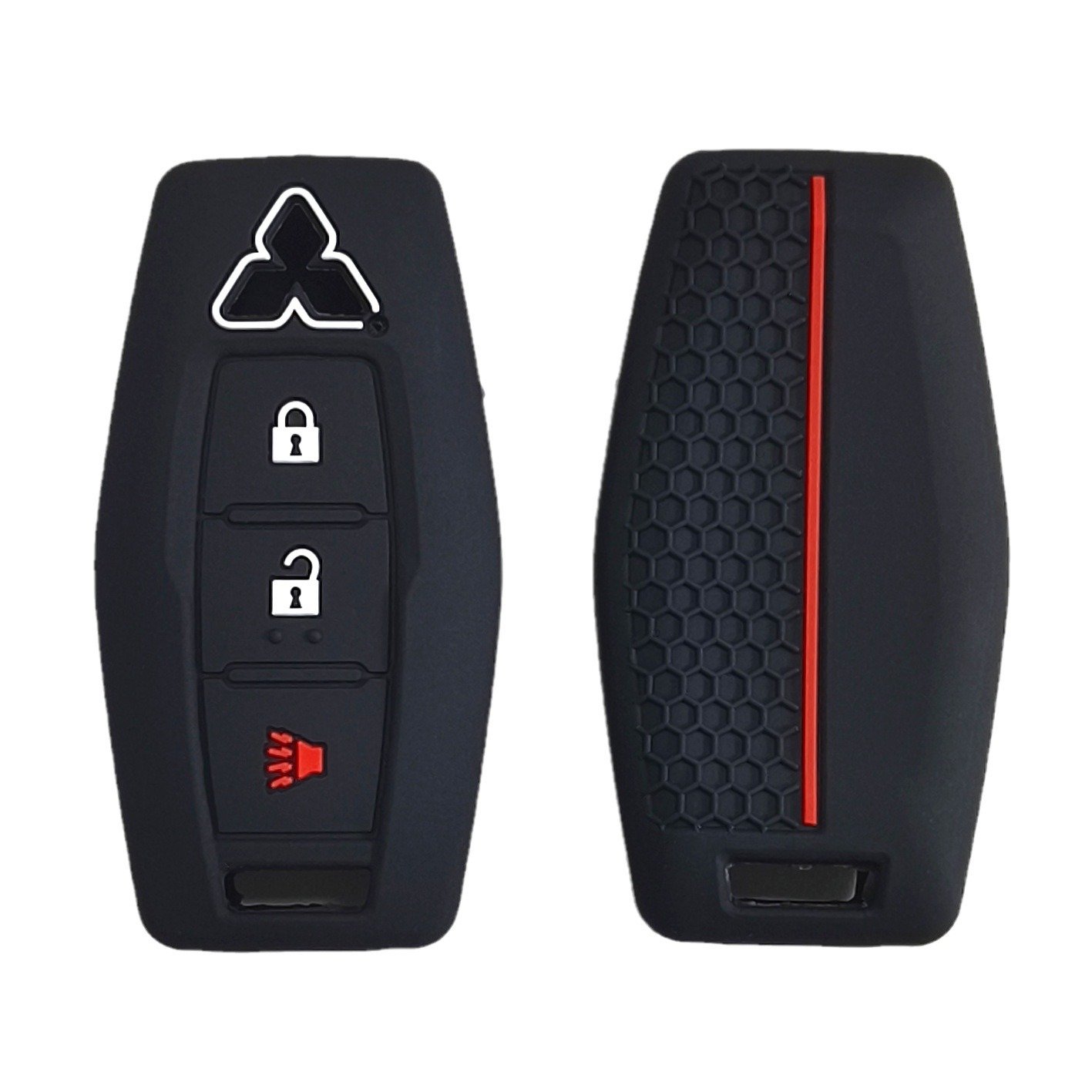 Intelligent key silicone remote cover car key case holder fob case 3 button car key case for MITSUBISHI OUTLANDER 2023
