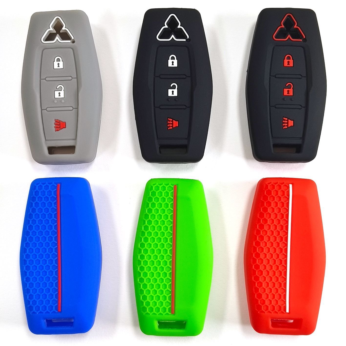 Intelligent key silicone remote cover car key case holder fob case 3 button car key case for MITSUBISHI OUTLANDER 2023