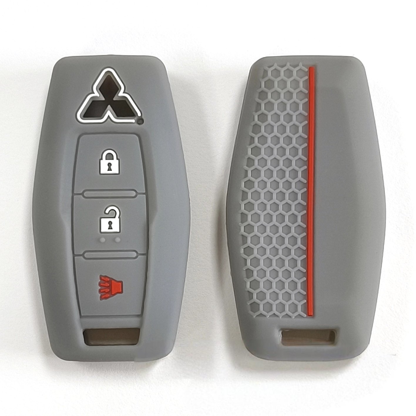 Intelligent key silicone remote cover car key case holder fob case 3 button car key case for MITSUBISHI OUTLANDER 2023