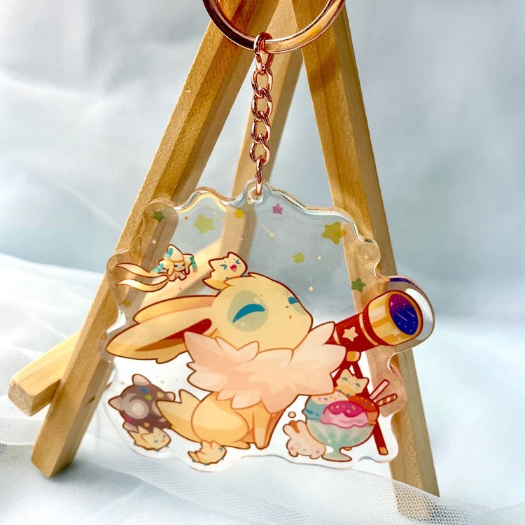 Customized Anime Charm Beads Flat Back Charms Sublimation Wholesale Keychain Epoxy Car Brand Acrylic Keychains