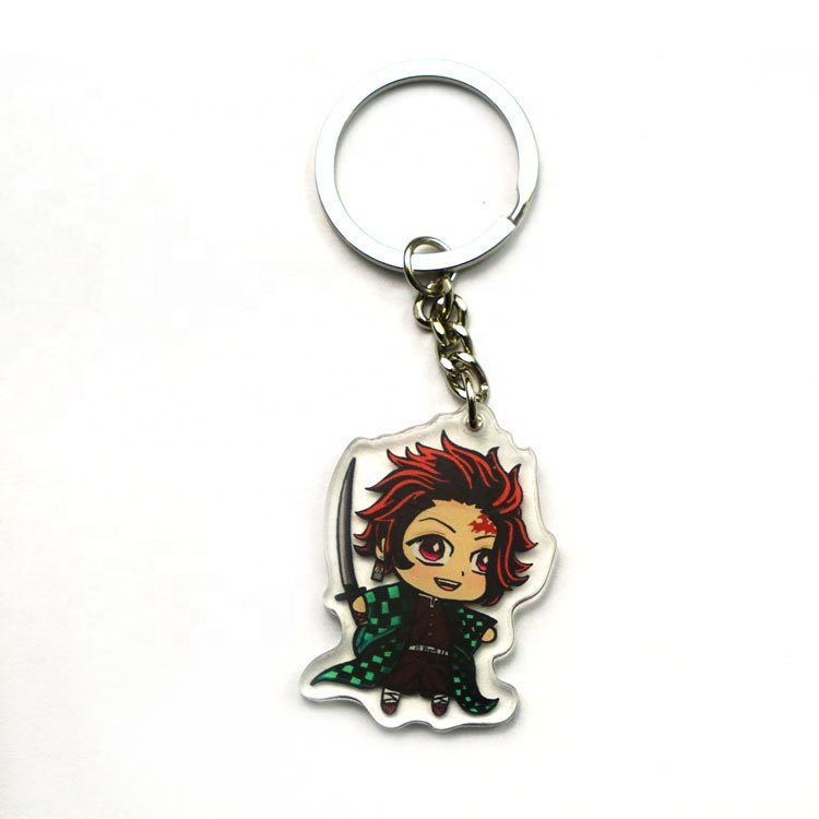 Customized Anime Charm Beads Flat Back Charms Sublimation Wholesale Keychain Epoxy Car Brand Acrylic Keychains