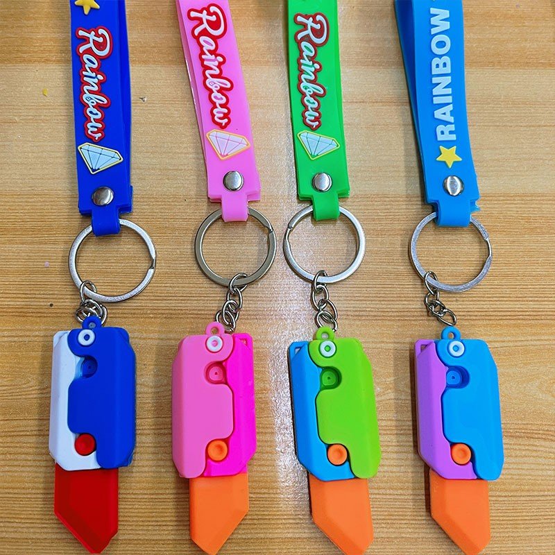 Cute Plush Bear Car Keychain Accessories Cheap Cartoon Anime 3D Soft Silicone PVC Key Ring Lanyards Rubber Key Holder