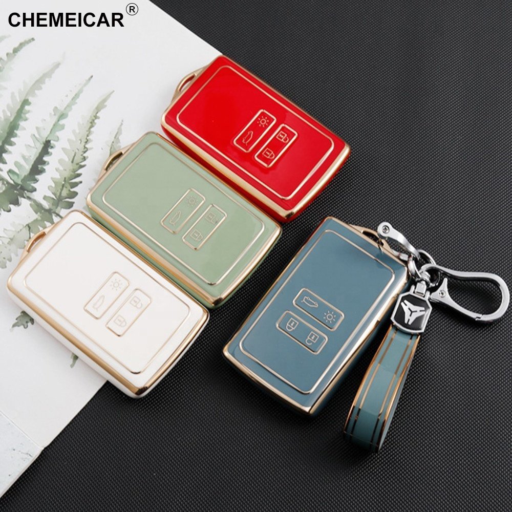 NEW TPU Car Key Case Full Cover for Renault Koleos Kadjar Megane Talisman Captur Espace Clio 2016-2019 4 Button Accessories