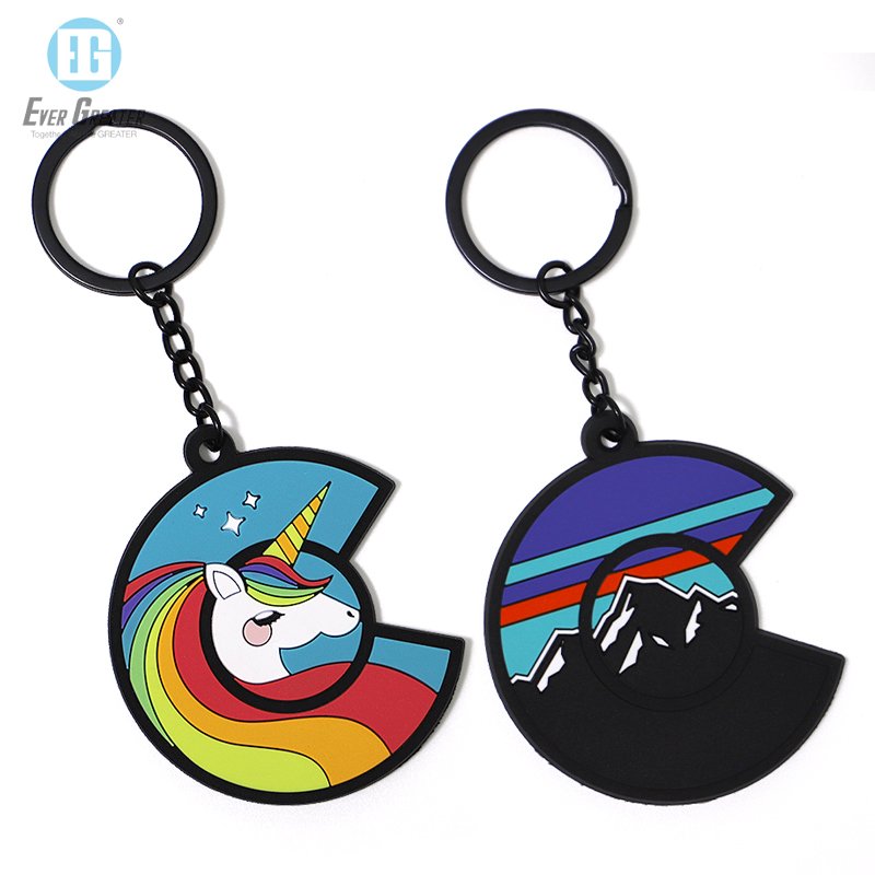 Custom Soft PVC Customise Keychain Key Chain / Soft Rubber Keychains / Silicone Keyring 2D/3D Rubber Pvc Keychain With Your Logo