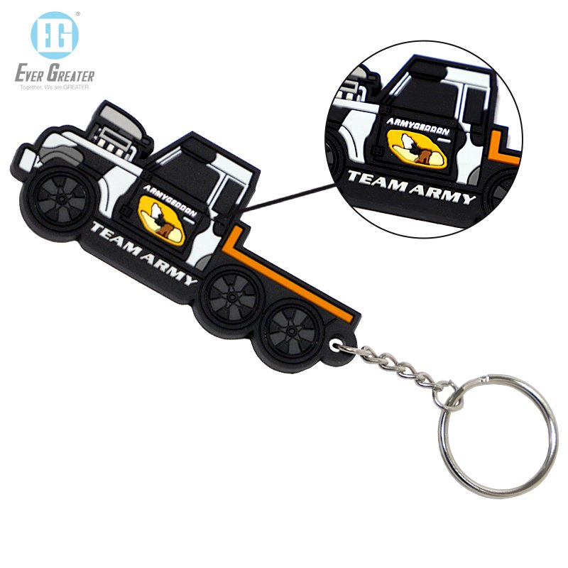 Custom Soft PVC Customise Keychain Key Chain / Soft Rubber Keychains / Silicone Keyring 2D/3D Rubber Pvc Keychain With Your Logo