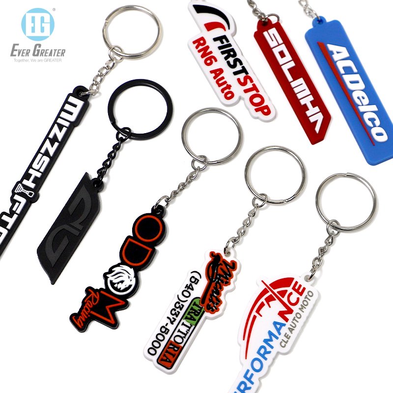 Custom Soft PVC Customise Keychain Key Chain / Soft Rubber Keychains / Silicone Keyring 2D/3D Rubber Pvc Keychain With Your Logo
