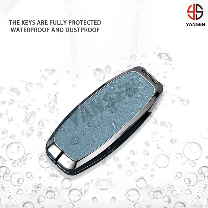 Leather Car Key Case Cover for BYD DENZA 2022 for Denza DM-i 2022 2023 Auto Key Fob Shell Car Styling Keychain Accessory