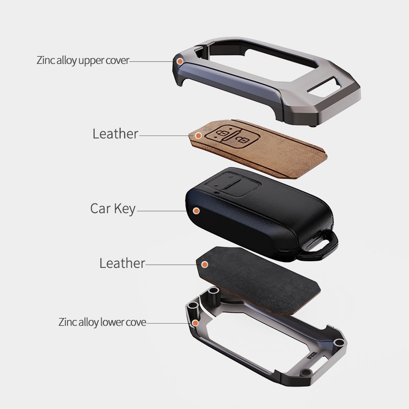zinc Car Key Case Cover Shell Fob For Suzuki Swift Wagon R Monopoly Type Keyless Shell Protector Key Chain Accessories