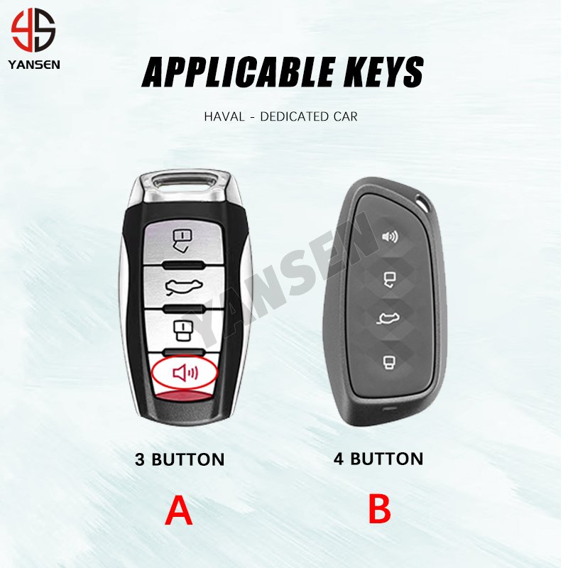 ABS Carbon fiber Remote Car Key For Great Wall Haval Havor Coupe H6 H7 H8 New Harvard Beast Cool Dog