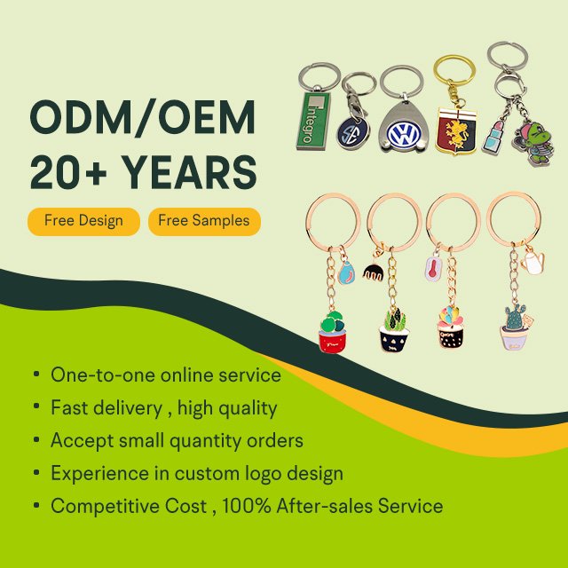 Wholesale Keychain Keyring Custom Logo Promotional Metal Acrylic Accessories 3D Mini CD Self Defense Plush Blank