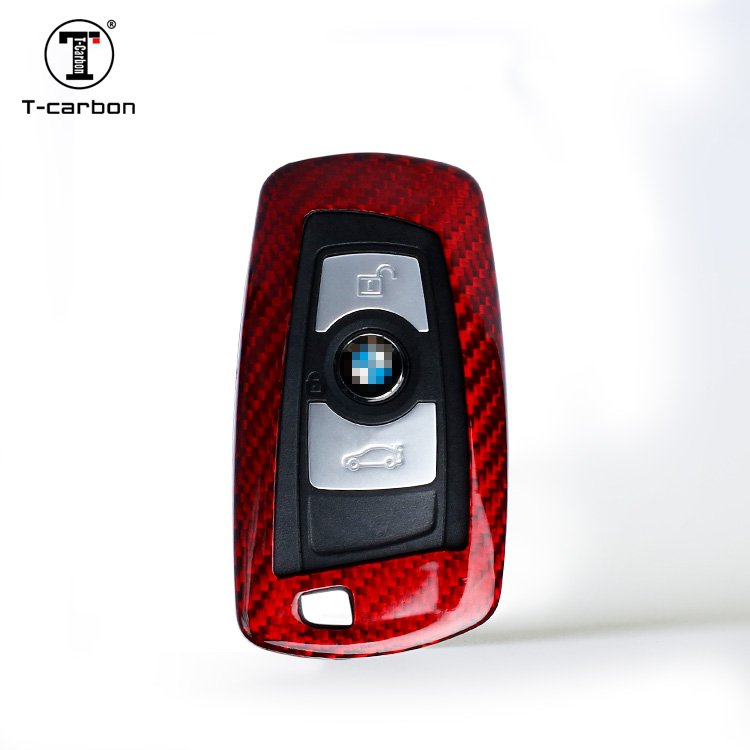 T-carbon glass Fiber cover car key fob case For BMW Car Key Cover Car Interior Accessories