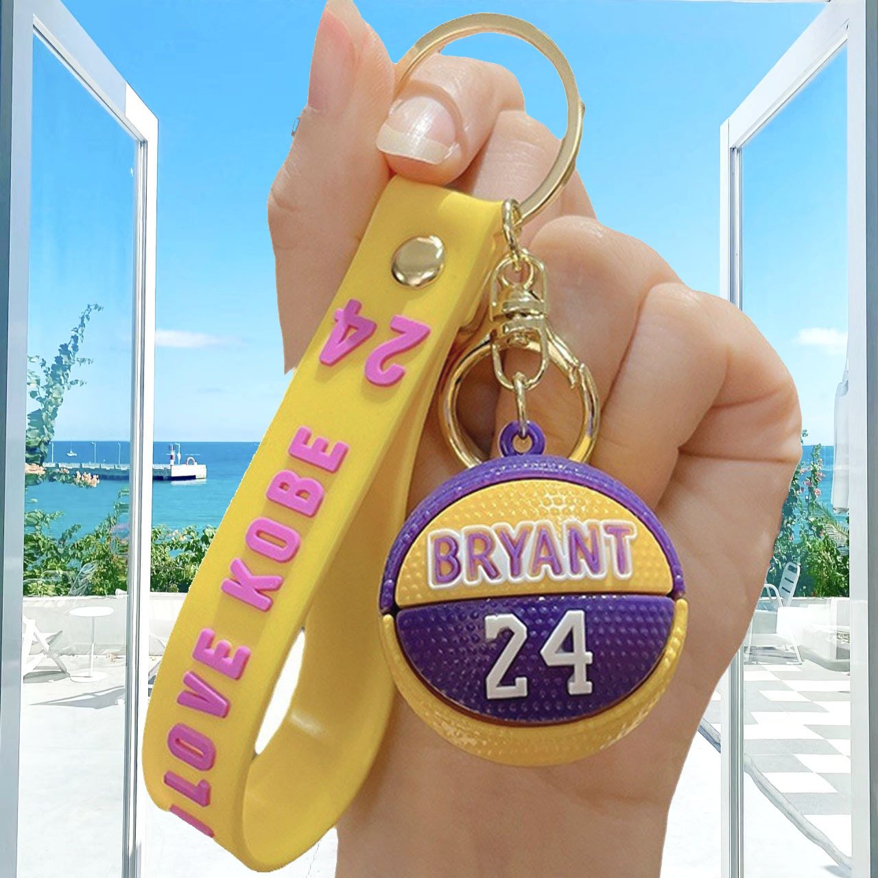 Creative PVC Cartoon Basketball Keychain Pendant New Fan Design for Key Holder for Couples Bag Car Pendant Accessory