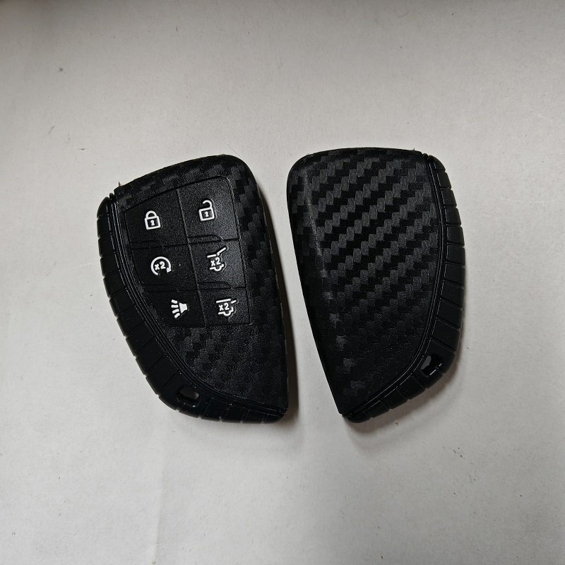 Cobra Silicone Rubber Car key Fob Cover Case Set Protector Skin for Cadillac Escalade 2020 Remote 4 buttons Holder Keychain
