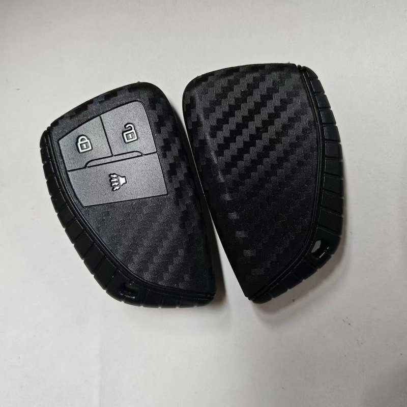 Cobra Silicone Rubber Car key Fob Cover Case Set Protector Skin for Cadillac Escalade 2020 Remote 4 buttons Holder Keychain