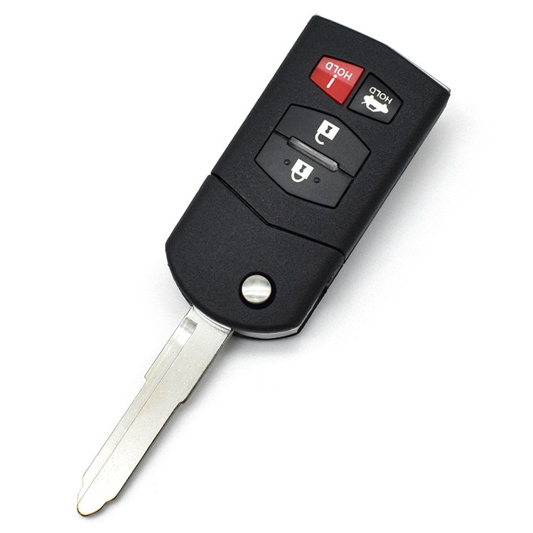 Topbest Folding Flip Car Key Shell M-AZDA 2 3 5 6 RX8 MX5 Uncut Blade Key Replacement Case Fob Accessories 2 3 4 Button key