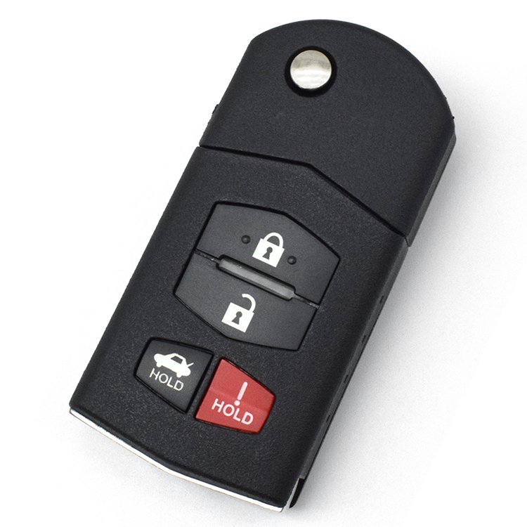 Topbest Folding Flip Car Key Shell M-AZDA 2 3 5 6 RX8 MX5 Uncut Blade Key Replacement Case Fob Accessories 2 3 4 Button key