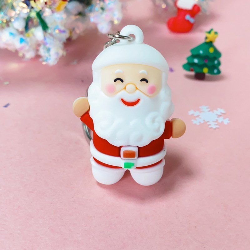 New Design Cartoon Christmas Gift Keychain Accessories Cute Christmas Doll Keychain Accessories Bag Car Key Pendant