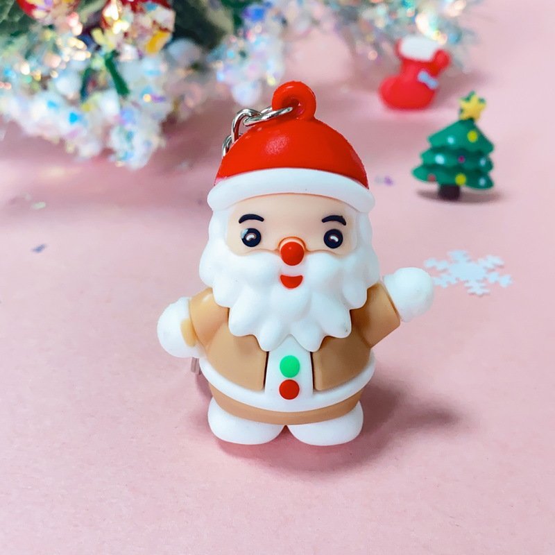 New Design Cartoon Christmas Gift Keychain Accessories Cute Christmas Doll Keychain Accessories Bag Car Key Pendant