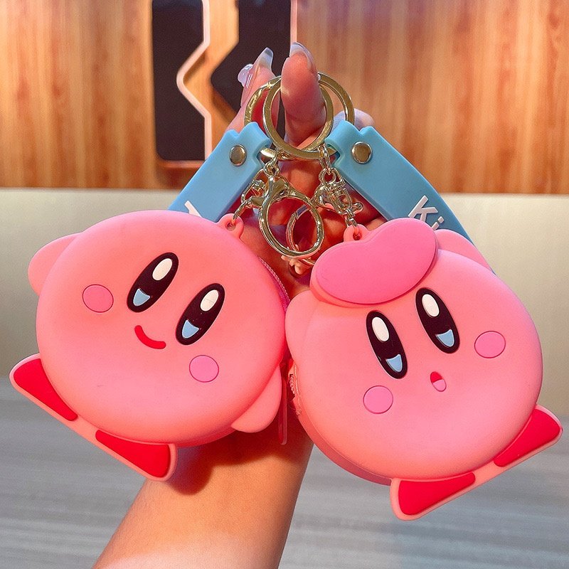 New Arrivals Kuromi Sanrio Coin Holder Pvc Rubber Keychains Cute Cartoon Pendant Keychain Key Ring Accessories for Car Keychains