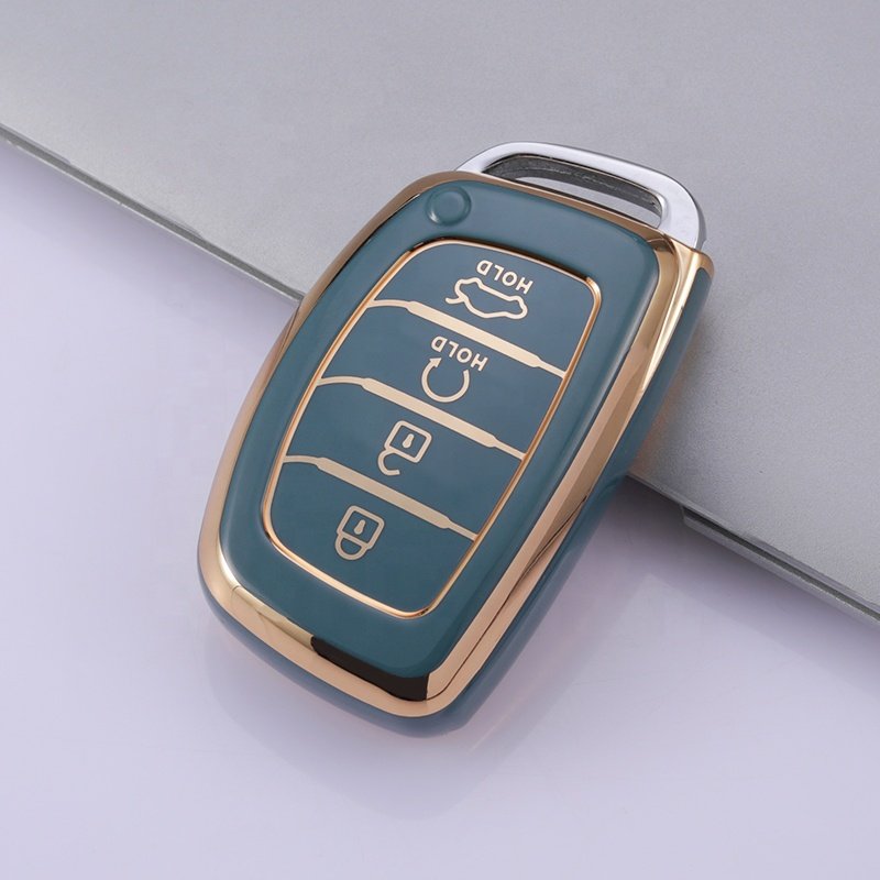 Gold Line TPU Key Fob Cover Fit for Hyundai Elantra Sonata Kia Forte Optima Spectra Protector car key case Accessories