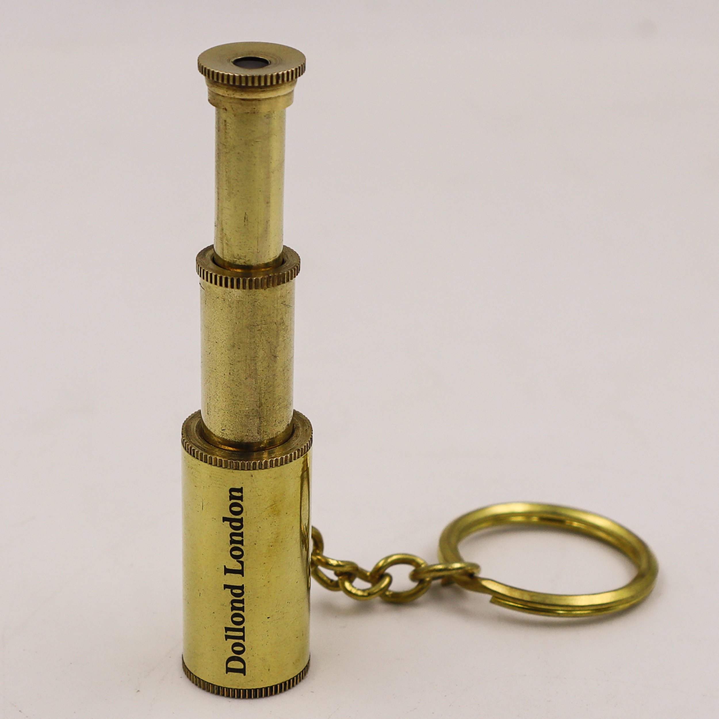Handmade Brass Metal Brass Telescope Keychain Maritime Nautical Gift Nautical Key Ring for Bike Car Home Decor Key Holder