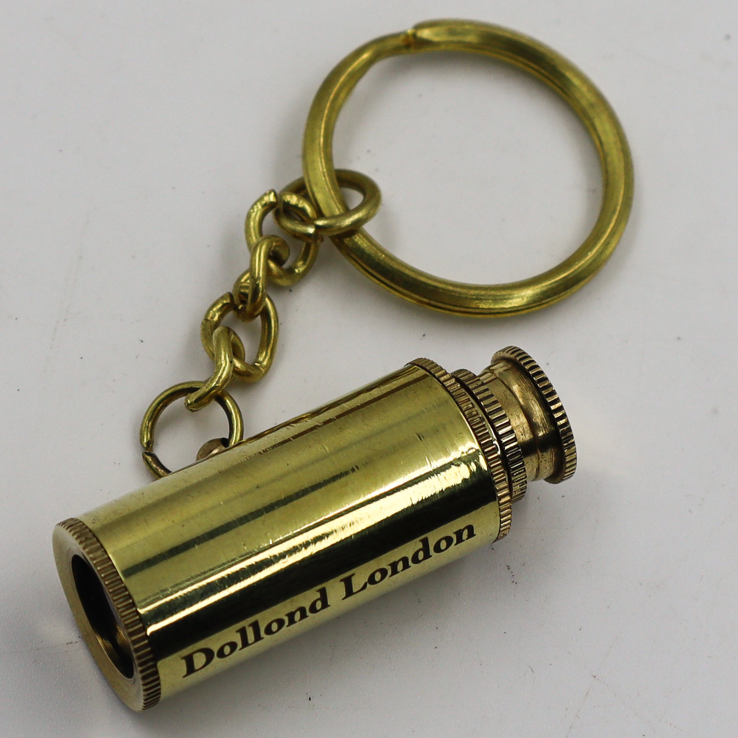 Handmade Brass Metal Brass Telescope Keychain Maritime Nautical Gift Nautical Key Ring for Bike Car Home Decor Key Holder