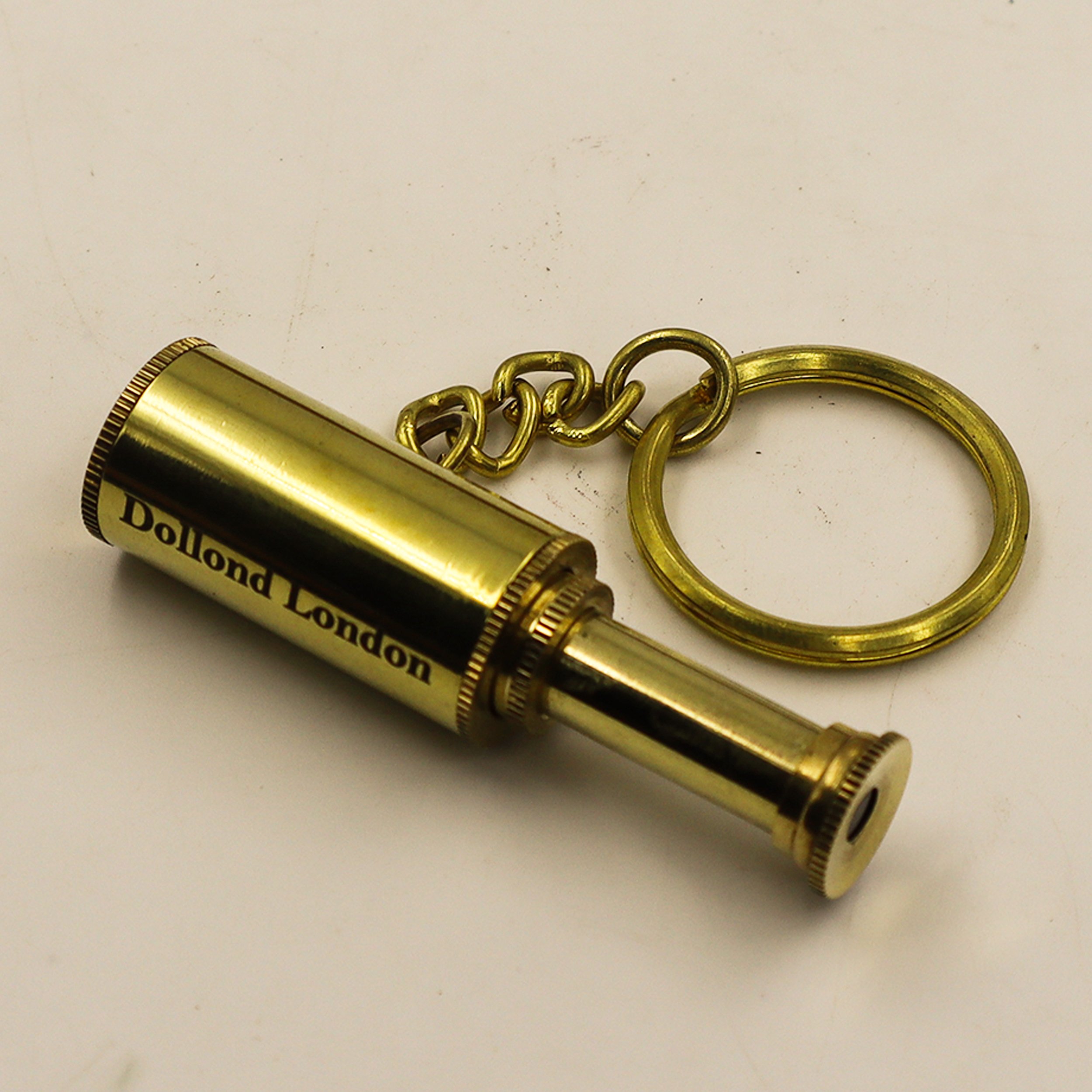 Handmade Brass Metal Brass Telescope Keychain Maritime Nautical Gift Nautical Key Ring for Bike Car Home Decor Key Holder
