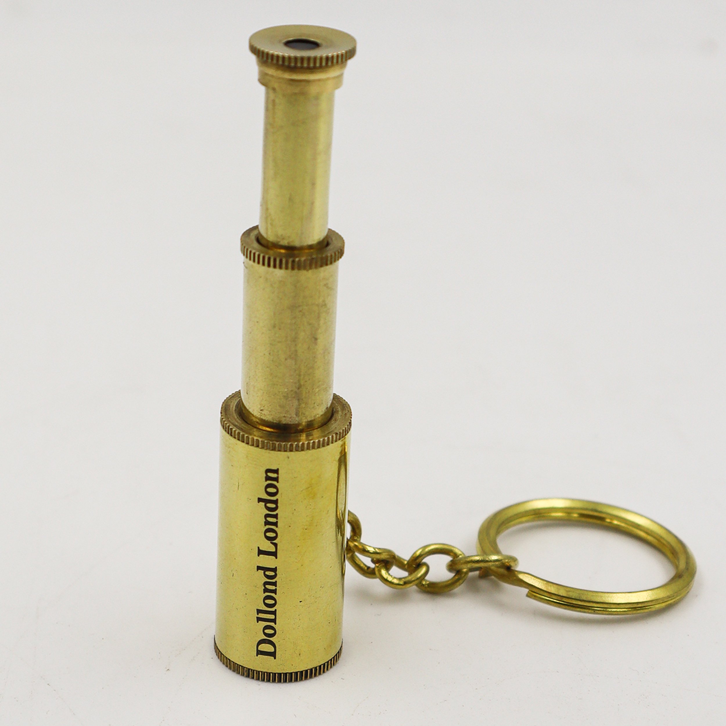 Handmade Brass Metal Brass Telescope Keychain Maritime Nautical Gift Nautical Key Ring for Bike Car Home Decor Key Holder