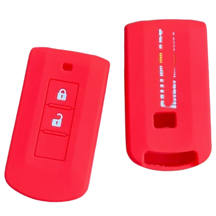Silicone Car Key Case Cover Protector Holder Skin Bag Fob Pocket For MITSUBISHI Ralliart