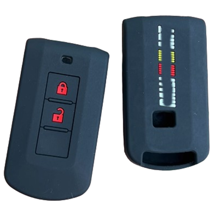 Silicone Car Key Case Cover Protector Holder Skin Bag Fob Pocket For MITSUBISHI Ralliart