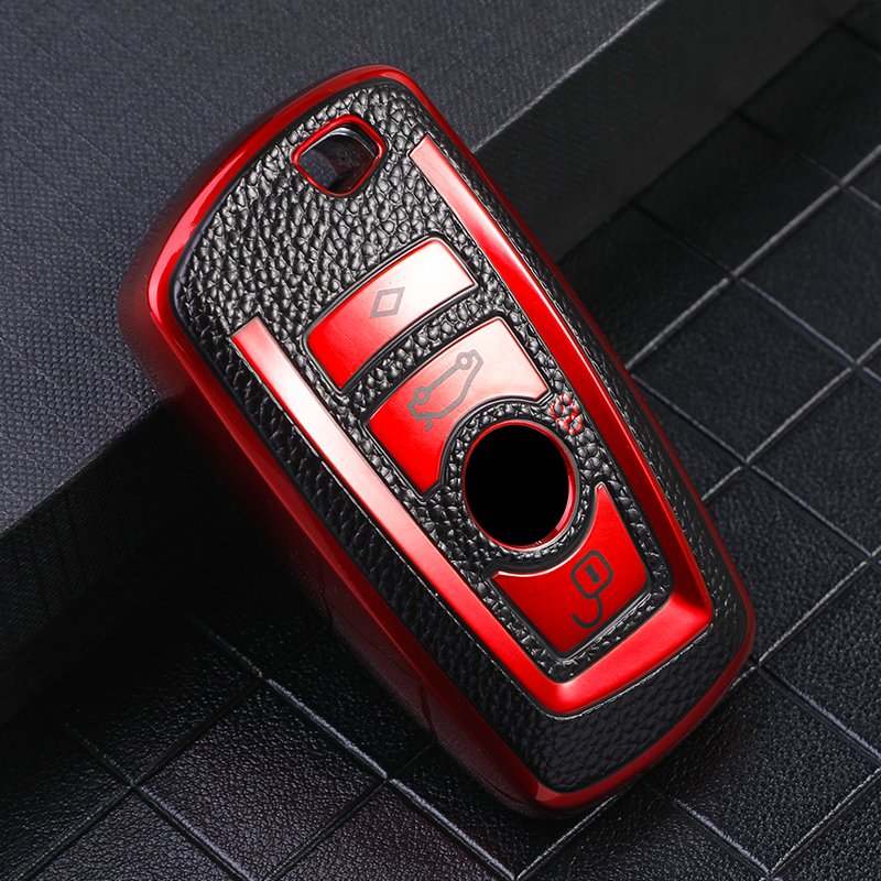 Remote Car Key Protector Case Leather Cover Holder Accessories Keychain Shell Bag for BMW 3 5 7 Series X1 X3 X4 X5 X6 325Li