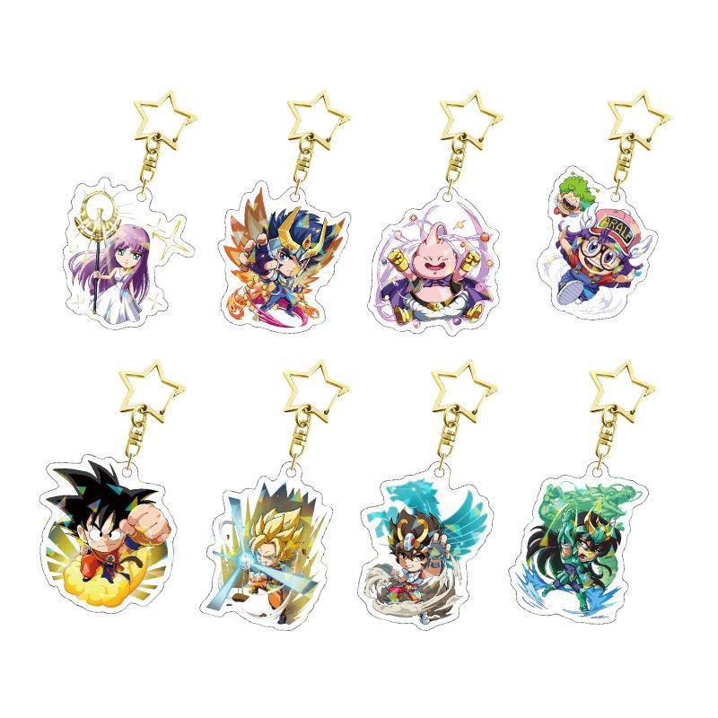 Custom Acrylic Keychain Transparent Key Chain Rings for Craft Clear Colorful Pendants DIY Kawaii gift Excellent quality price