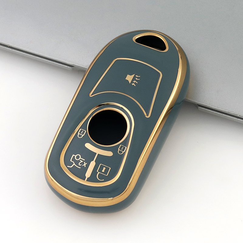 Gold Edge TPU car key cover fit for Encore Enclave Lacrosse Envision Verano Regal GL8 Shell Protector key fob case holder