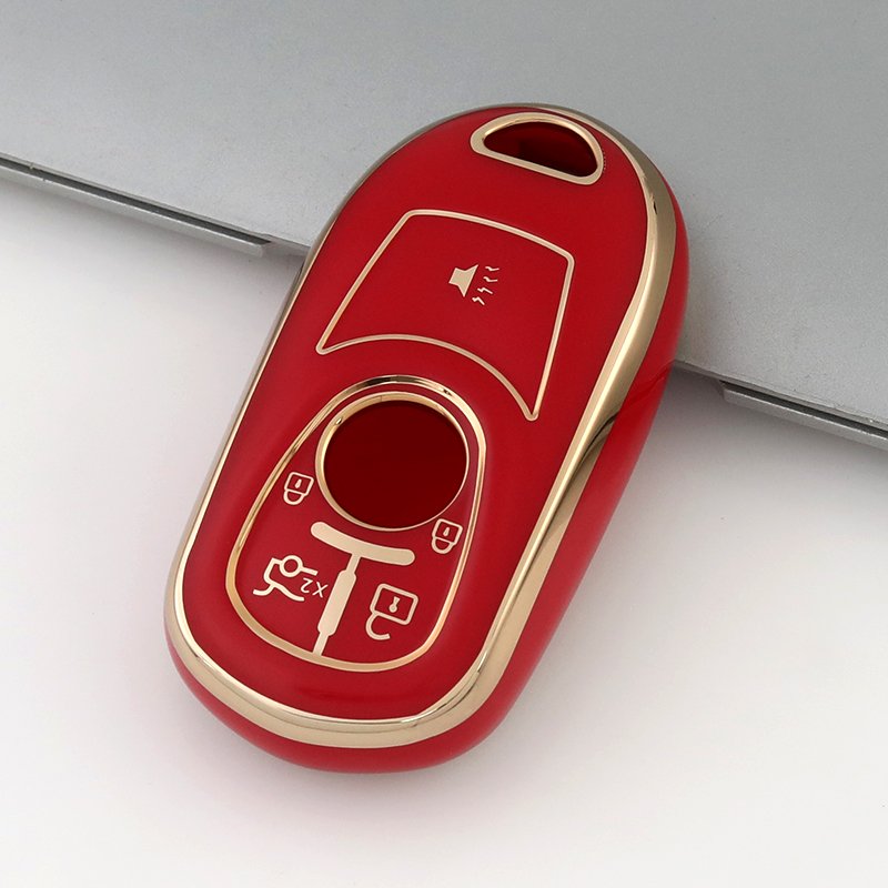 Gold Edge TPU car key cover fit for Encore Enclave Lacrosse Envision Verano Regal GL8 Shell Protector key fob case holder