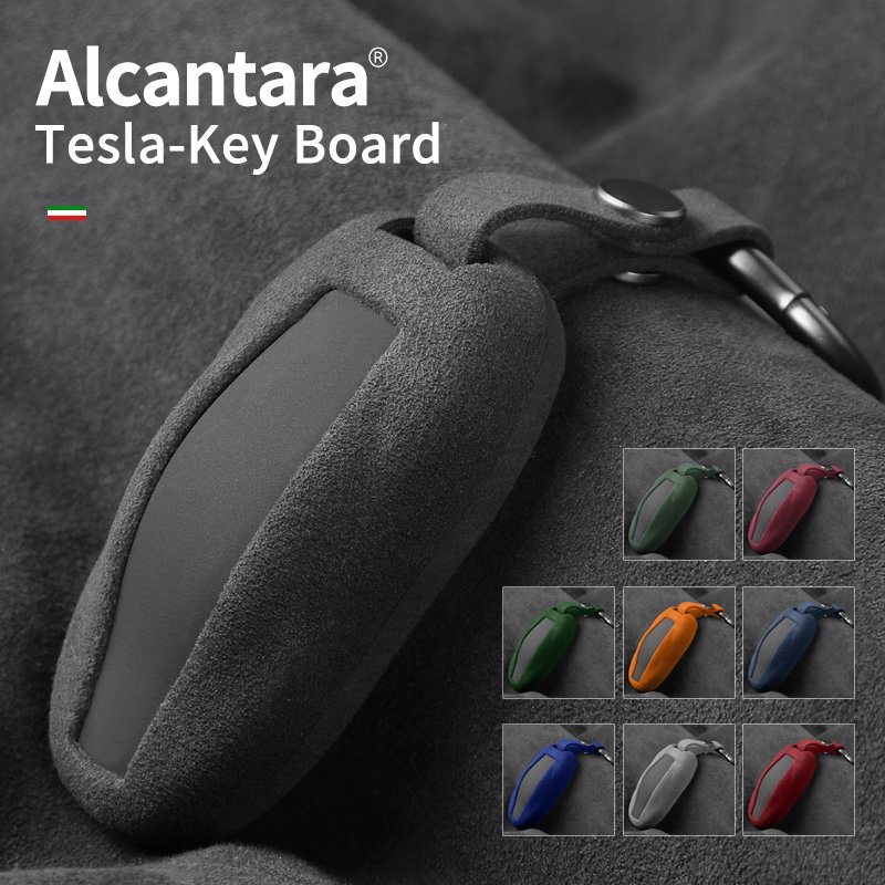 car key accessories for Tesla Model keychain leather car key case car key covrer