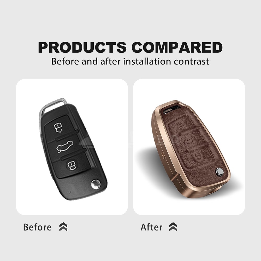 Hot Sell Aluminum Alloy Car Remote Smart Key Cover Case Shell For Audi A1 A3 A4 A5 A6 A7 A8 Car Accessories Metal Key Cover