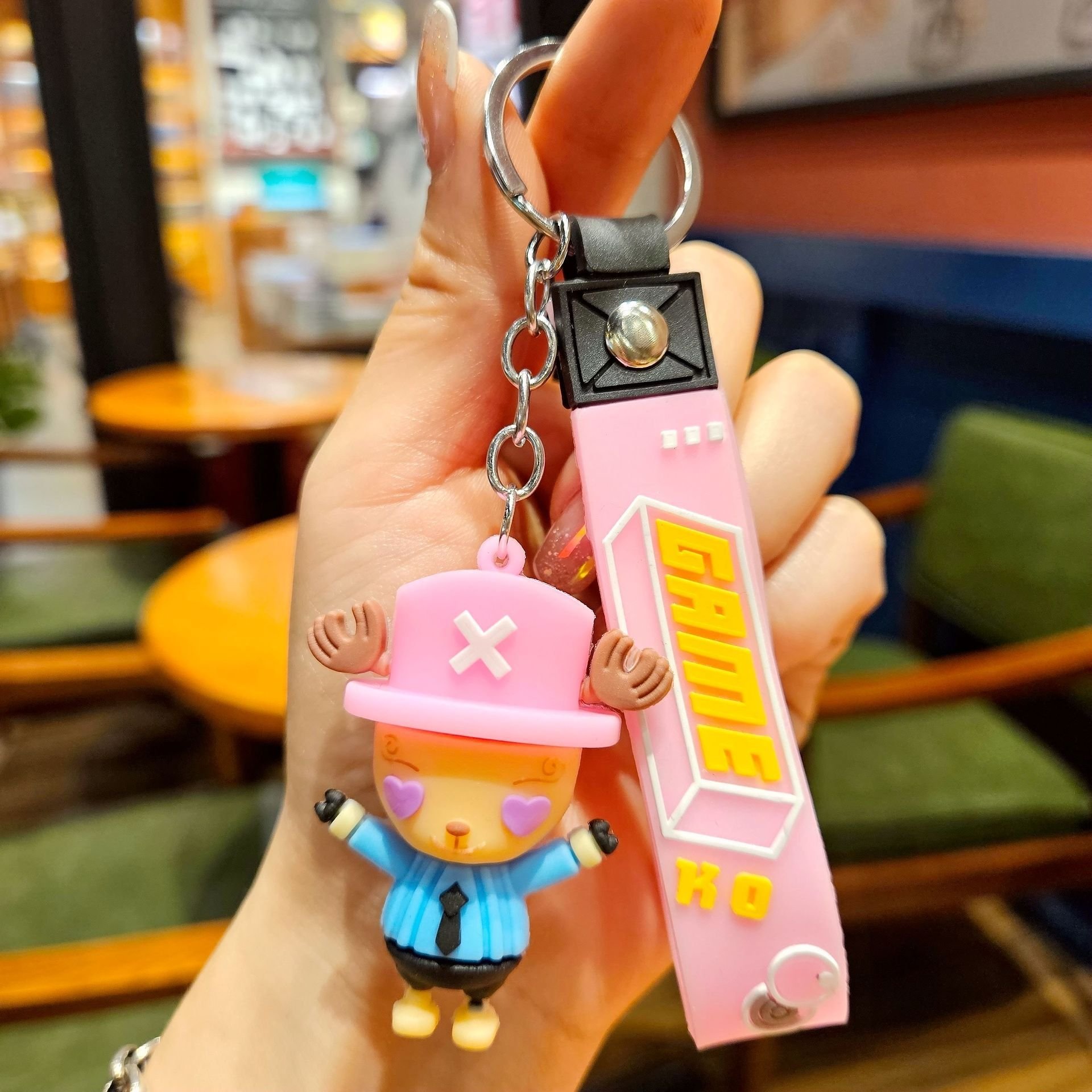 Promotional Custom Plastic PVC Cute 3D Mini Anime Cartoon Characters Keychain For Bag Car Key Chain Accessories