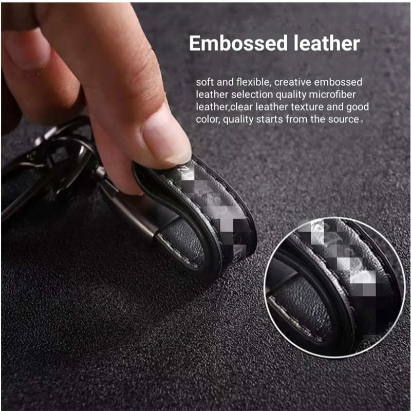 Wholesale Personalized Stock Leather Various Car Branded Metal Car Keychains Pu Leather Horseshoe buckle Keychain