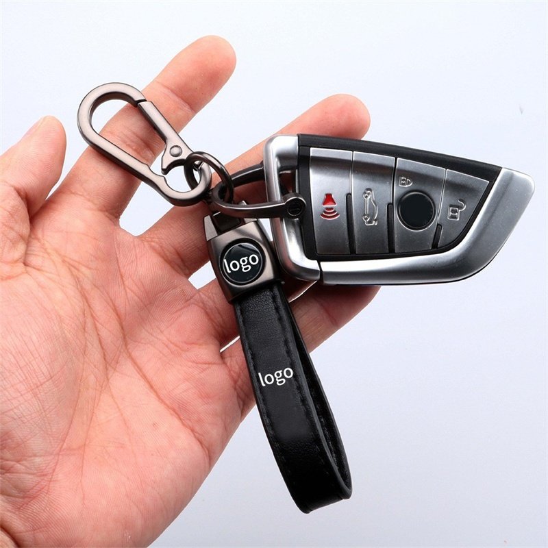 Wholesale Personalized Stock Leather Various Car Branded Metal Car Keychains Pu Leather Horseshoe buckle Keychain