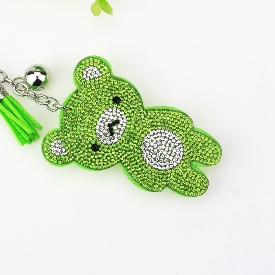 New Fashion Jewelry Cute Crystal bear Wallet Car Key Chains Metal Full Rhinestone Bear Keychains For Women