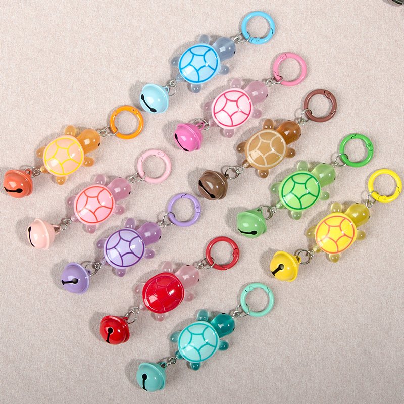 3D big colorful lucky charms glowing sea creatures ocean beach figurine resin turtles luminous keychain mini bag car keyring