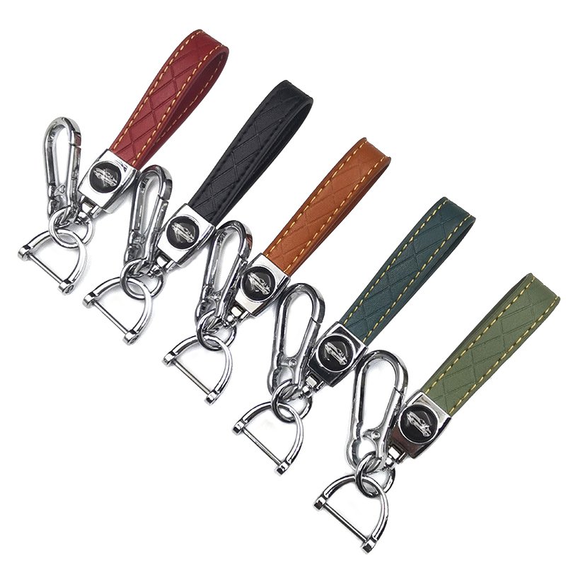 Car key chain pendant creative car logo diamond leather key chain shell accessories gift wholesale