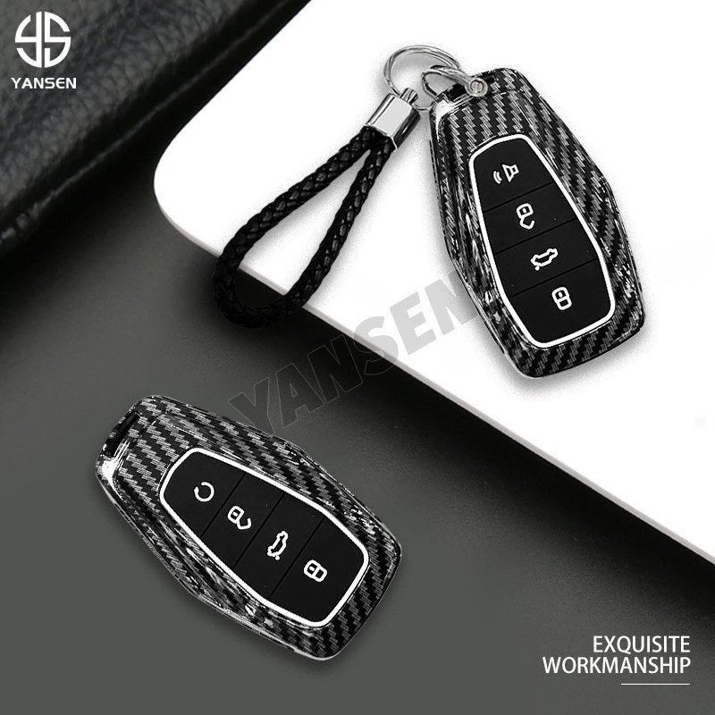 ABS Carbon fiber Remote Car Key For Geely Atlas Boyue NL3 Coolray 2024 X6 X7 EX7 Emgrand Kulrey GT GC9