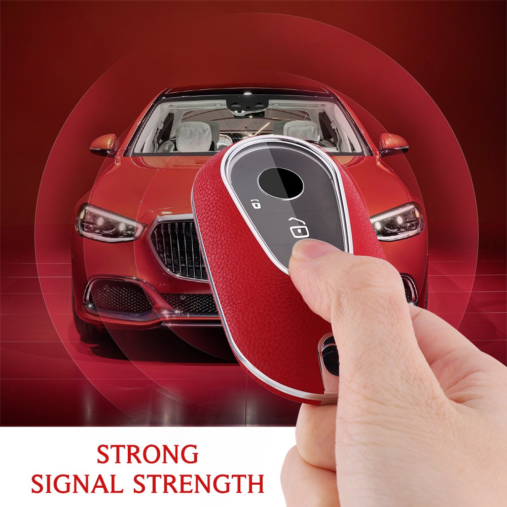 For Mercedes Benz leather Key Fob Cover key shell fit for Benz New C-Class, S-Class key cover