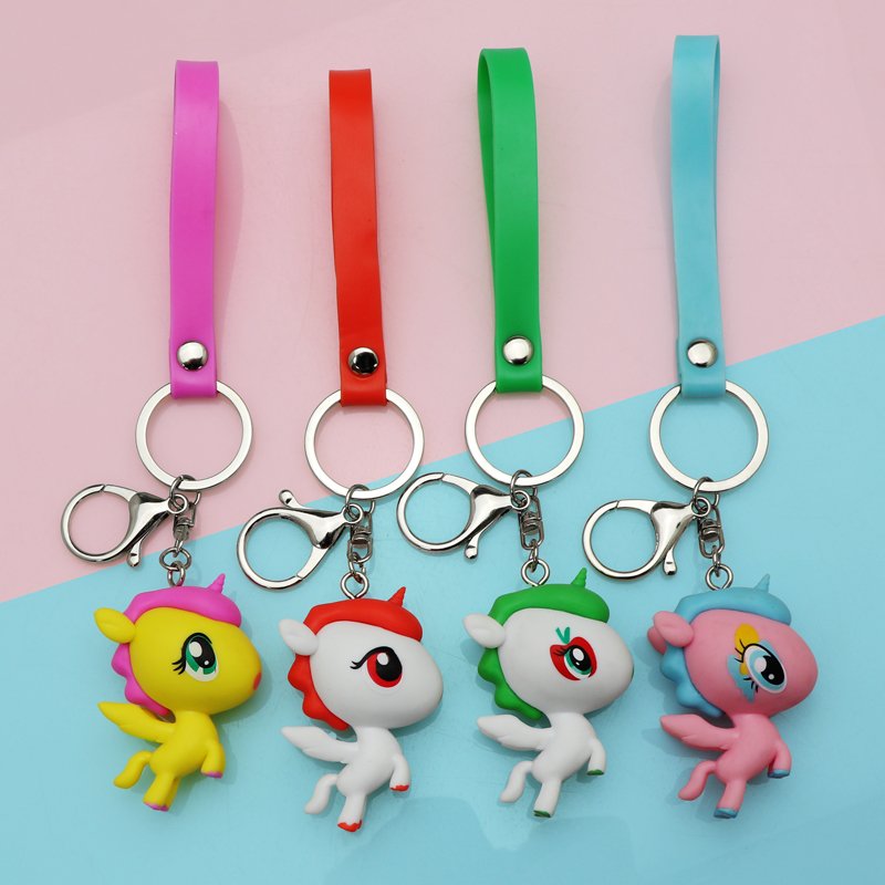 Xun Xin Wholesale Dinosaur Car Keychain Accessories Cartoon Anime 3D Soft Silicone PVC Key Ring Best Rubber Dinosaur Key Holder