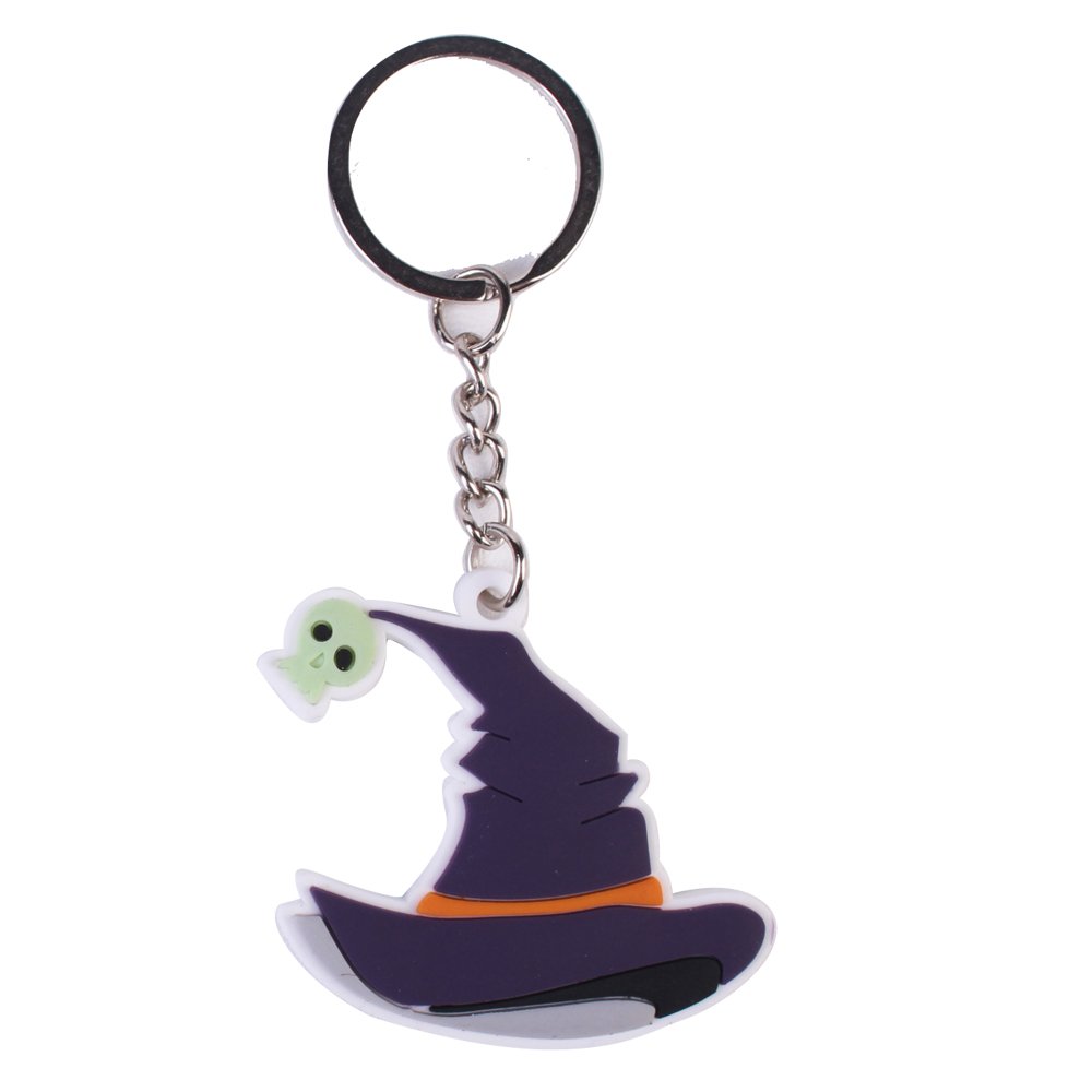 2024 Wholesale 2D PVC Custom Creative New Arrival Key Chains Halloween Festival Pumpkin Key Chains Gifts for Kid Trick or Treat