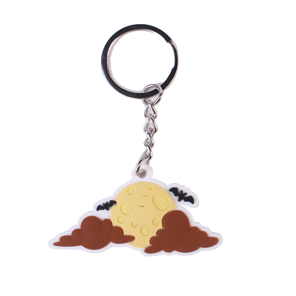 2024 Wholesale 2D PVC Custom Creative New Arrival Key Chains Halloween Festival Pumpkin Key Chains Gifts for Kid Trick or Treat