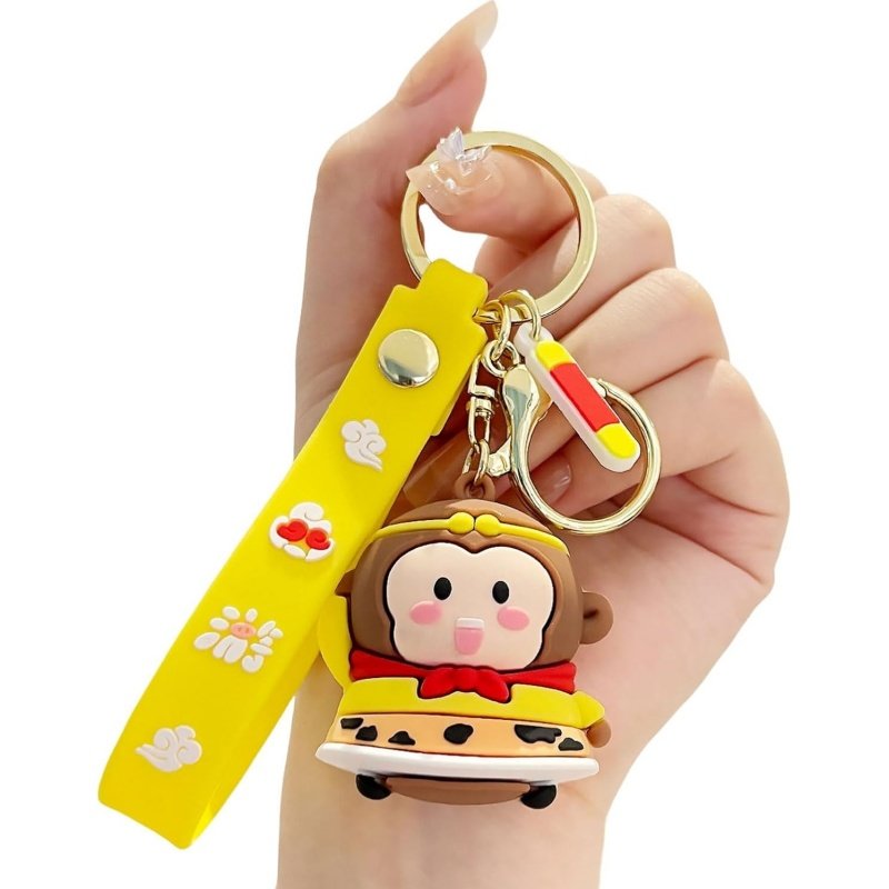Wholesale Cartoon Wu Kong Pvc Cute Keychain Bag Pendant Wu Kong Cute Keychains For Car Keys Soft Pvc Keychain