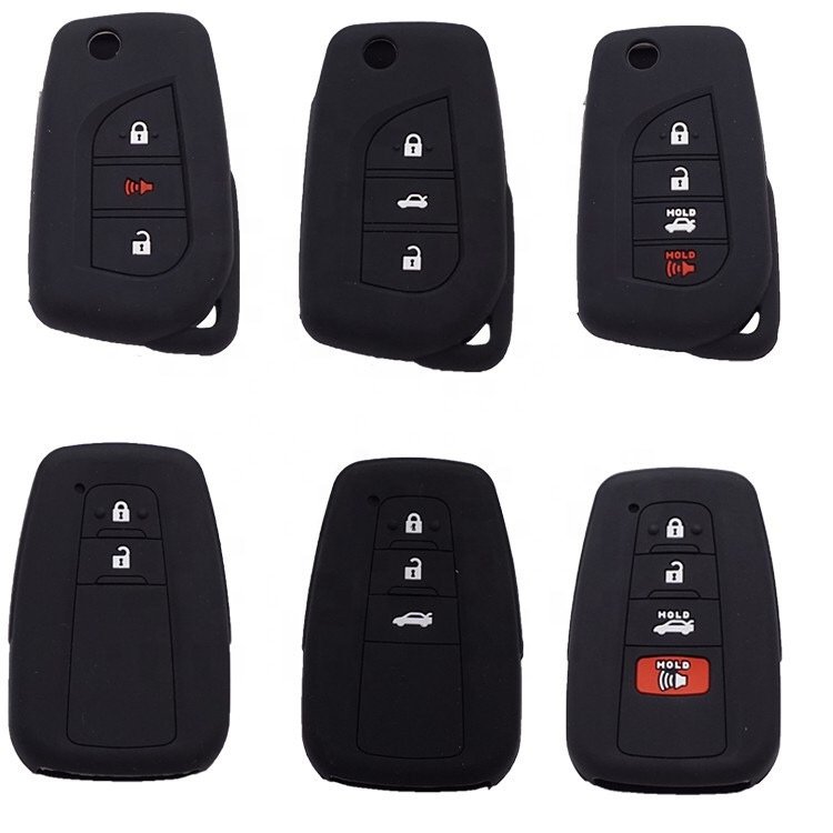 Remote Smart Car Key Case Cover Silicone Key Fob Ring Holder Protect For TOYOTA BYD