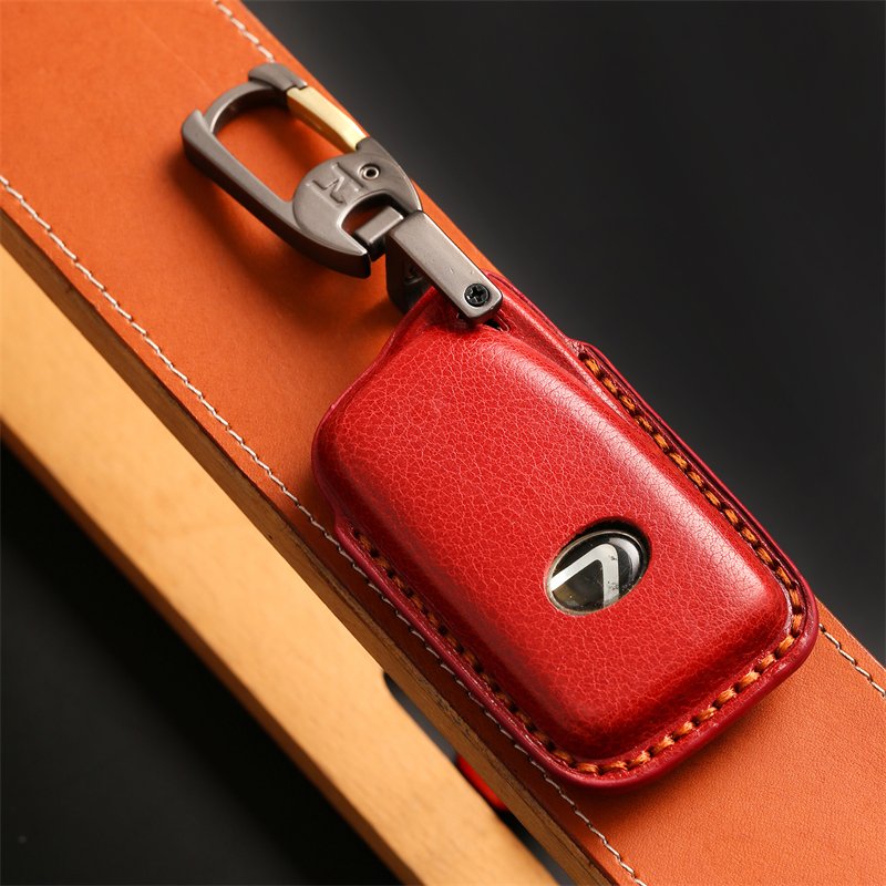 Genuine Leather Car Key Case Cover for Toyota Lexus 3 Buttons Smart Accessories Keys Handmade Car key Shell